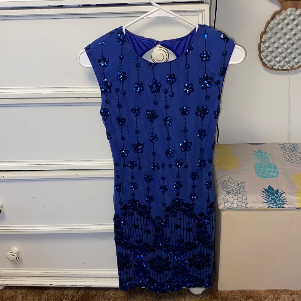 As U Wish Formal Sequins Form Fitting Dress